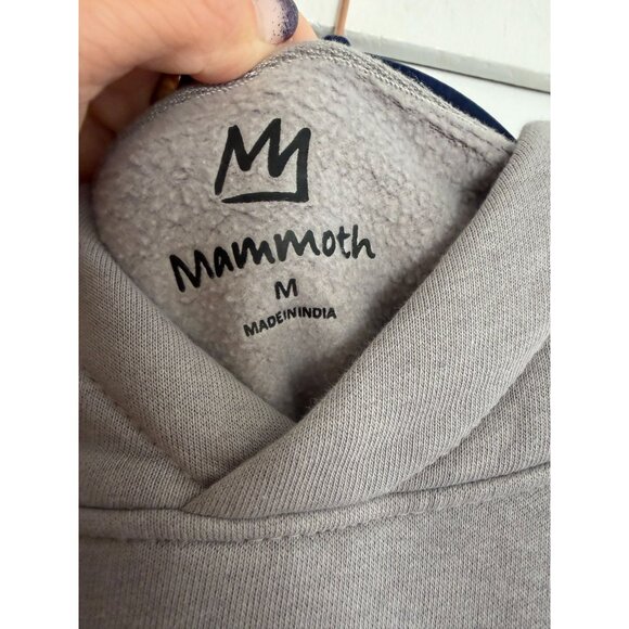 MAMMOTH MOUNTAIN SKI SNOWBOARD GRAY HOODIE UNISEX SZ MEDIUM M LOGO SWEATSHIRT - Picture 3 of 4